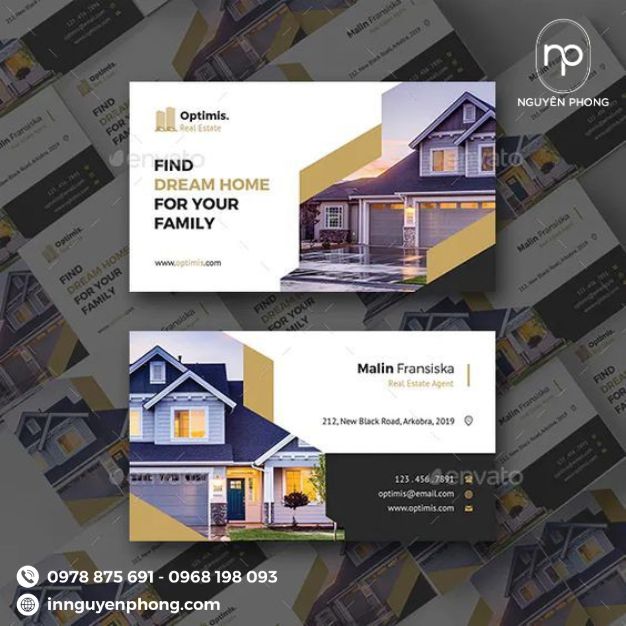 in card visit 2 mặt sắc nét và bền lâu